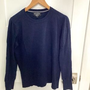 Banana Republic Extra Fine Merino Wool Sweater, Navy, Size L